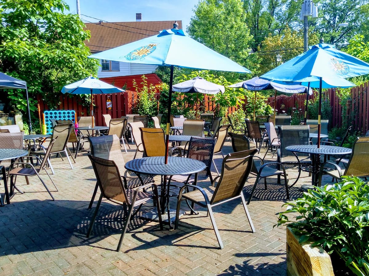 Patio at Academy Tavern in Larchmere