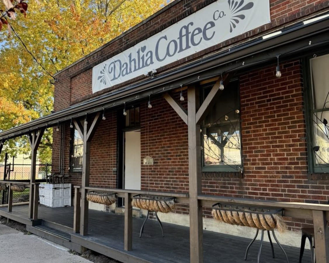 Patio at Dahlia Coffee Co in Cudell