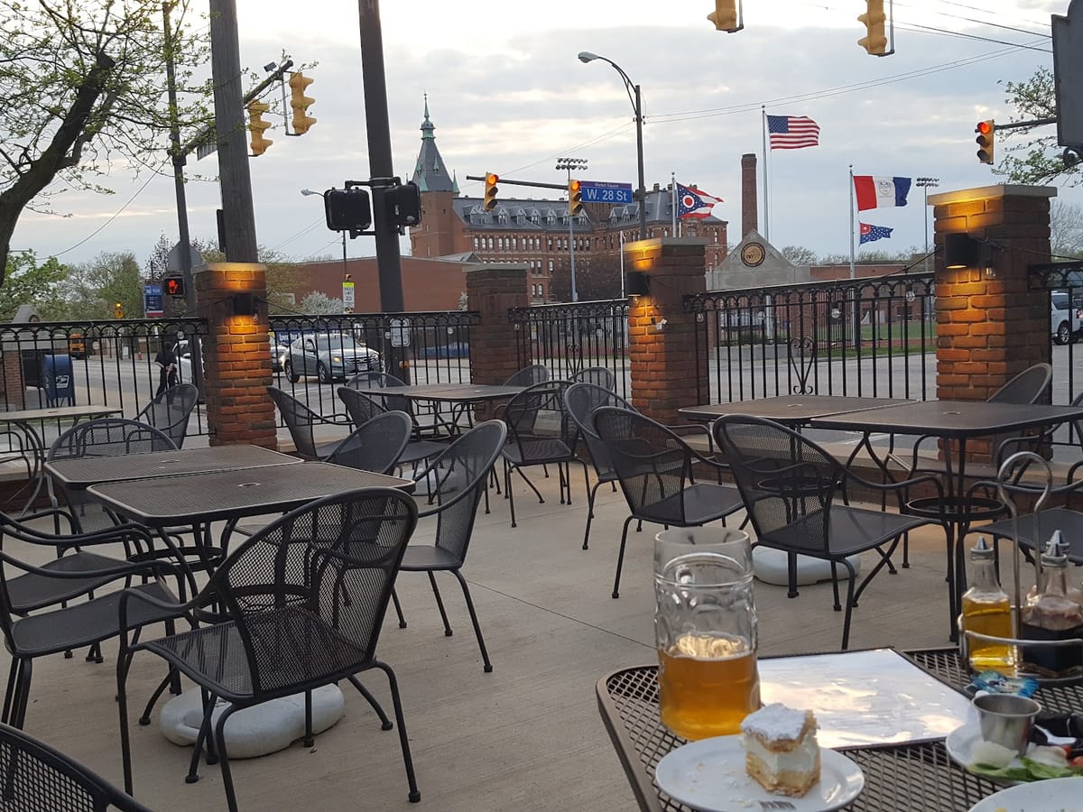 Patio at Hansa Brewery in Ohio City