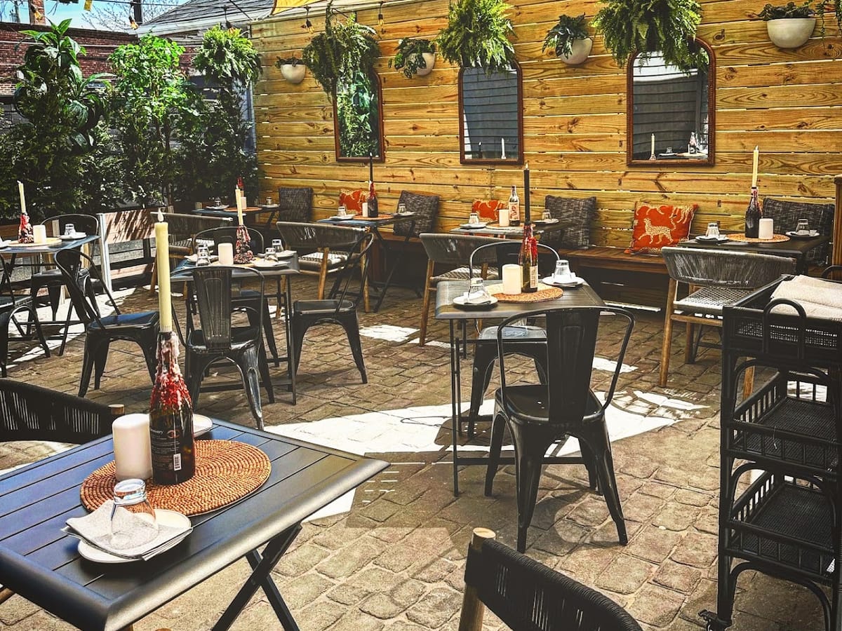 Patio at Humble Wine Bar in Lakewood