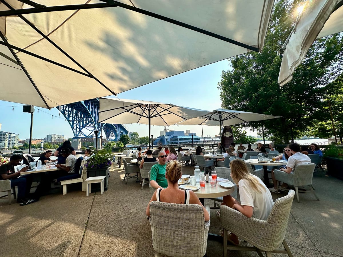 Patio at Lago East Bank in Flats East Bank