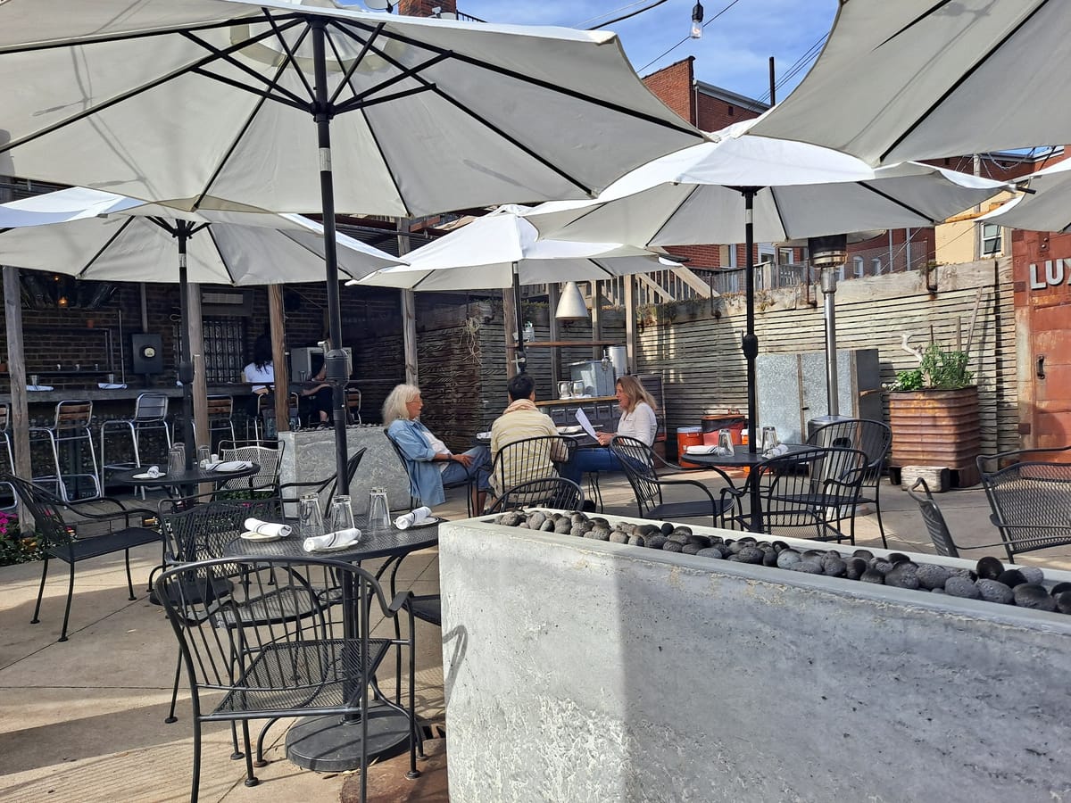 Patio at Luxe Kitchen & Lounge in Gordon Square