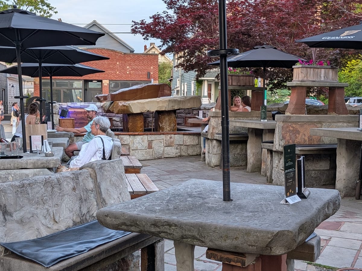 Patio at Stone Mad Pub in Gordon Square